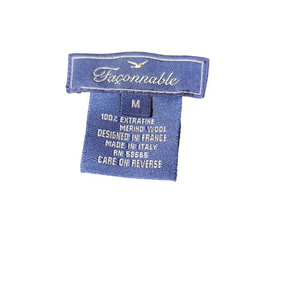 Faconnable Green Merino Wool V-Neck Sweater Vest Size M - Picture 2 of 4